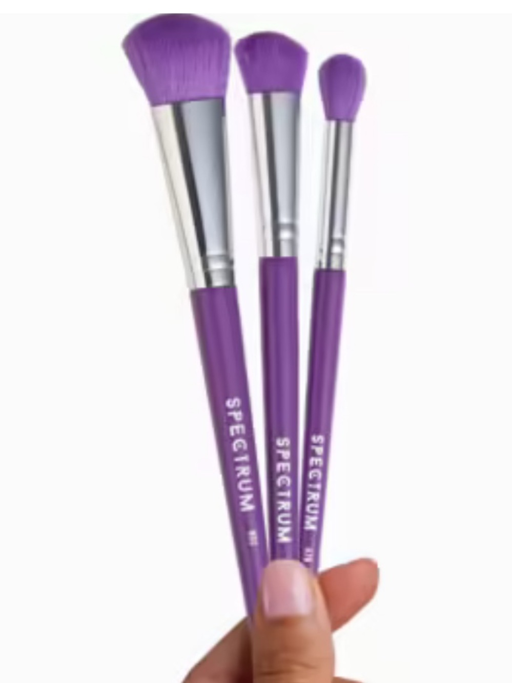 Soft Baddie 3-Piece Makeup Brush Set - Purple